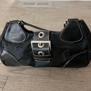 Black nylon and leather Prada purse